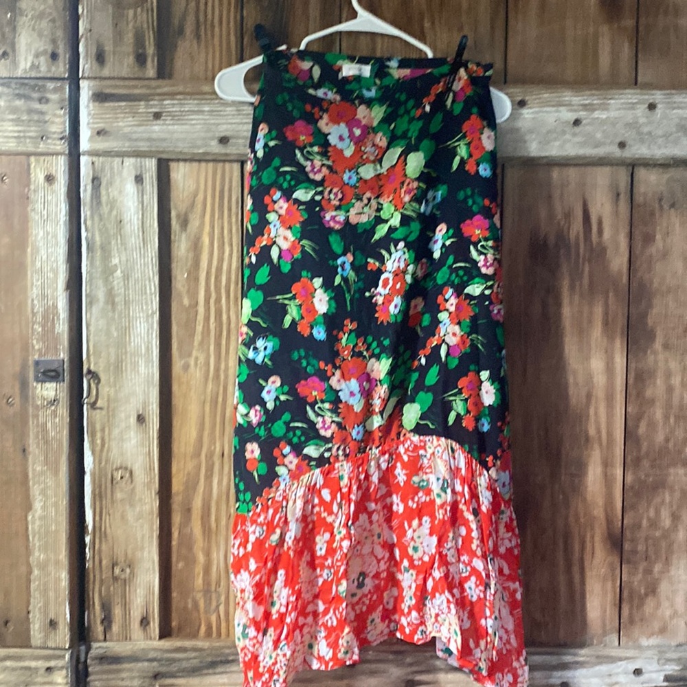 RIXO silk skirt